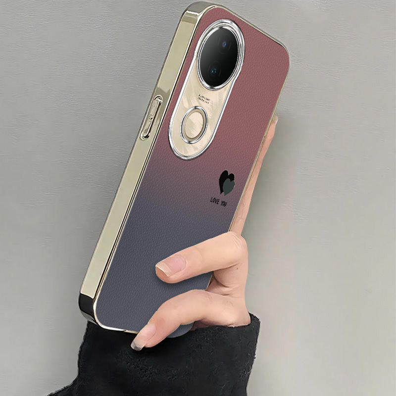 适用vivos20手机壳s19/s18/s17新款s16pro防摔vovos15e硅胶s12全包s10/s9e皮纹渐变爱心vivis7t电镀s6s5高级