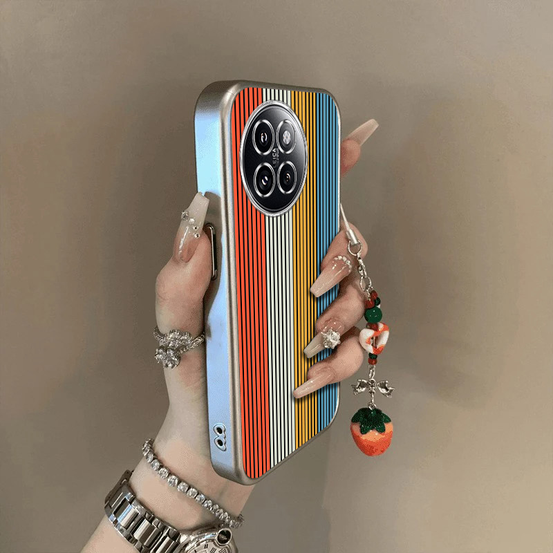 适用小米civi4pro手机壳新款CIVI3软红米10Xpro5G全包防摔Redmi9A10a电镀硅胶套cviv1s竖彩色条纹2男女高