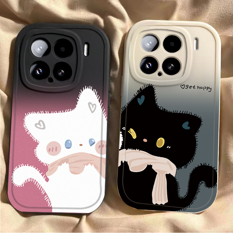 适用小米15手机壳Xiaomi15Pro保护套新款专用外壳硅胶镜头全包防摔高级感不顶膜Pr0十五Por男女甜心猫咪