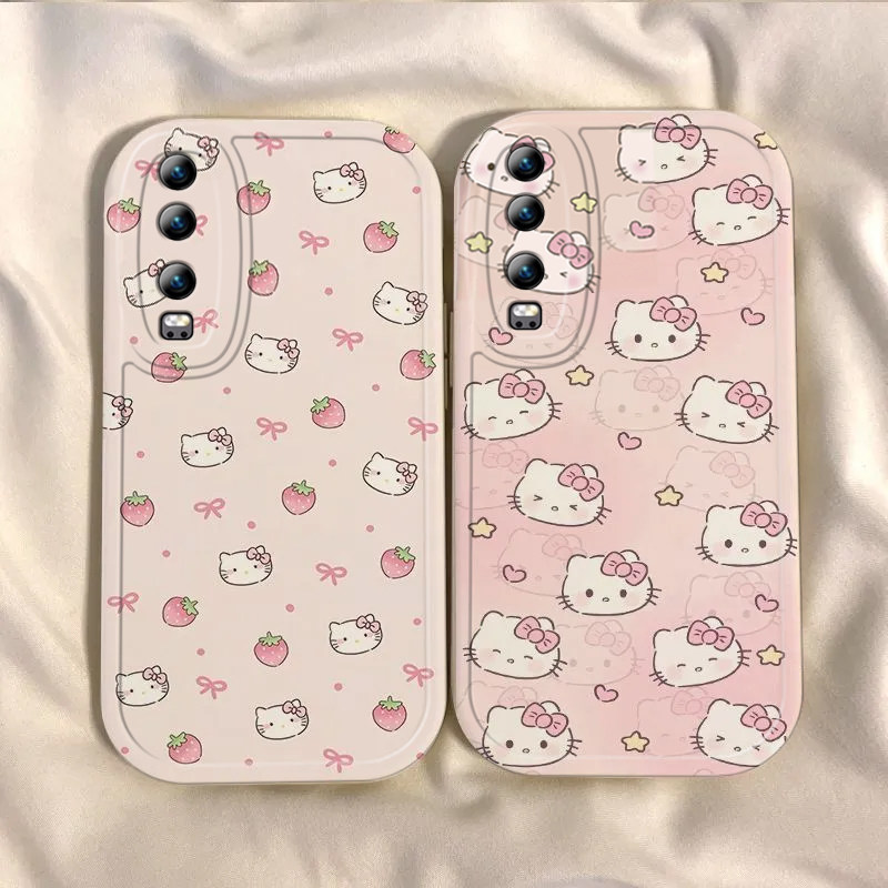 适用华为P50手机壳P50保护套P5O草莓KT猫新款Pura五零系列外壳P5OPro硅胶全包防摔高级感Pr0怕Por男女