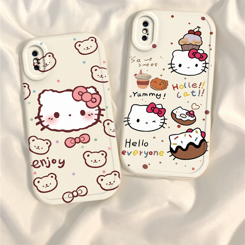 适用苹果XSMAX手机壳iPhoneXS全包防摔10xsmax软硅胶xmax保护套XR新款外壳MAX平果叉S带挂绳xmas可爱KT猫2024
