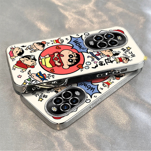 适用华为nova13pro手机壳12/11SE新款Nova10por比爱心小新Hinove9硅胶novo87防摔n0va6电镀nava5ipr0女4e3