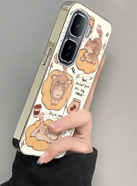 适用iqooneo10/9pro手机壳新款vivoiqooneo8放松小猫ipooneo6se全包防摔iq00neo7/5软硅胶neo3电镀高级感