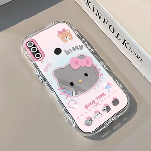 适用华为STK一AL00手机壳畅享10Plus外壳STKALOO套ALOO新款STKTL硅胶TL全包防摔SKTAL女可爱KT猫镜面泡芙壳