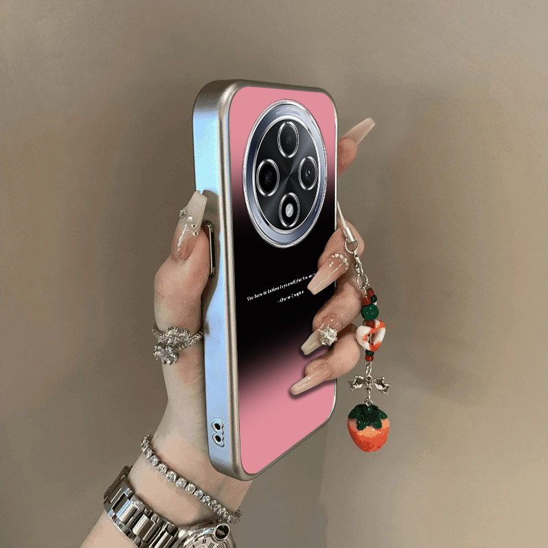 适用oppoa3pro手机壳a2/a1/a58新款a93s软opopa96黑粉渐变英文A575G电镀a11x全包a32防摔a72高级感a35a91a