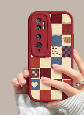 小米cc9Pro手机壳micc保护套M1910F4E新款ccp全包防摔ccpro格子小熊por创意曲面屏c9男款女款超薄外壳后曲屏