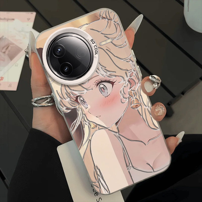 适用红米K80手机壳K70新款RedmiK60至尊版冰月美少女小米k50pro软硅胶外壳k60e全包防摔k40s电镀k30k20pro