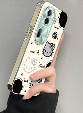 适用OPPOReno11Pro手机壳OPPO新款Reno套OPPOReon猫爪kt猫硅胶0PP0Ren011Pr0全包OPPORone防摔Por5G