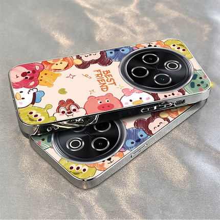 适用vivoy300Pro手机壳新款y200/y78/y77e蜡笔好朋友送手y76s硅胶套vovoy66y73sy71t防摔y93s85a女y70sY300