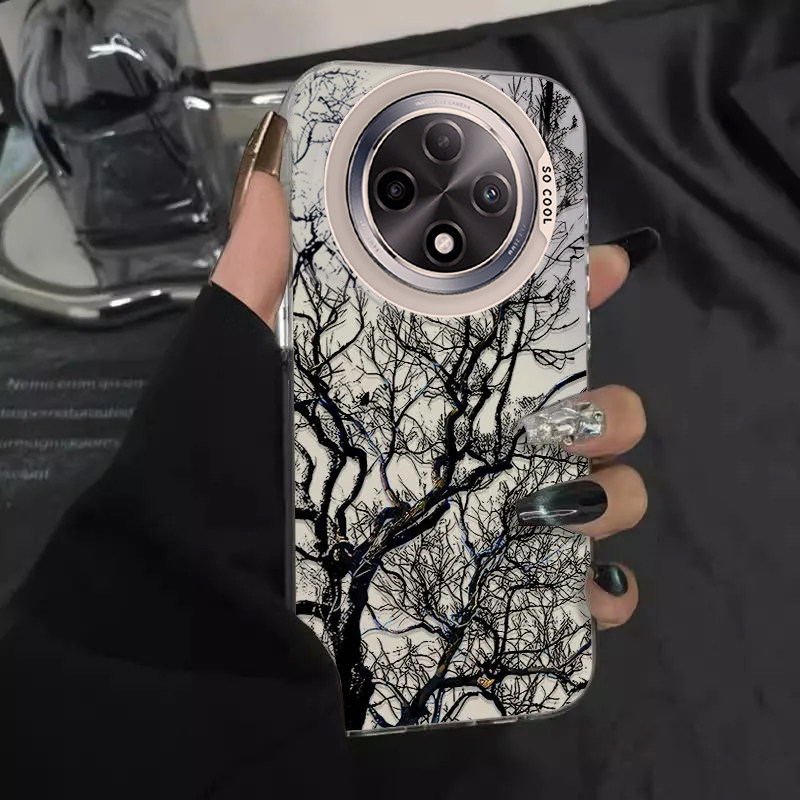 适用oppoa3pro手机壳a2/a1/a58新款a93s软opopa96素描枯树A575G电镀a11x全包a32防摔a72高级感a35女a91a83