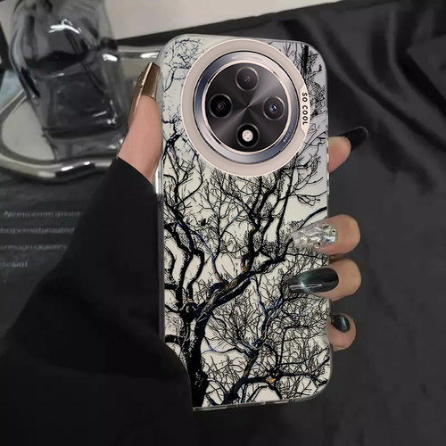 适用oppoa3pro手机壳a2/a1/a58新款a93s软opopa96素描枯树A575G电镀a11x全包a32防摔a72高级感a35女a91a83