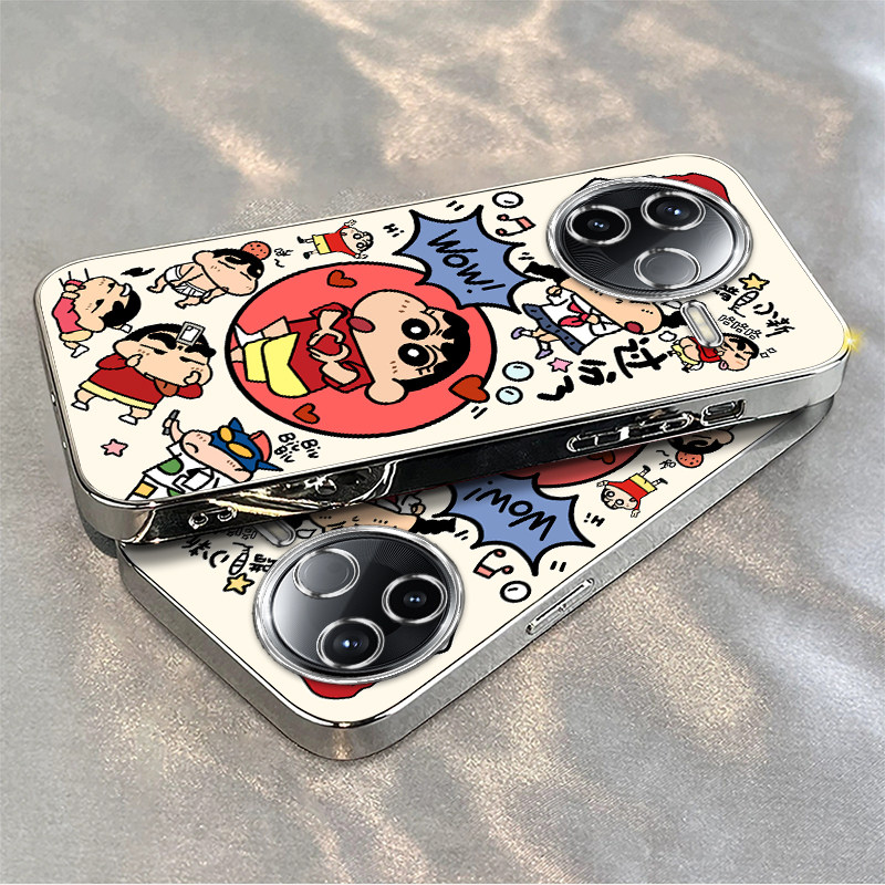 适用红米K80手机壳K70新款RedmiK60至尊版比爱心小新小米k50pro软硅胶外壳k60e全包防摔k40s电镀k30k20pro