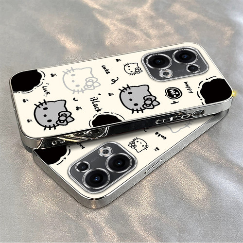 适用oppoReno13手机壳Pro新款reno12/11/10镜头全包reon7/6/5防摔9/8por+硅胶套rone4se黑白kt猫3软外壳2Z