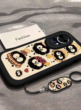 适用华为nova13pro手机壳12/11SE新款Nova10por带帽煤球Hinove9硅胶novo87防摔n0va6男女nava5ipr0潮4e全包3