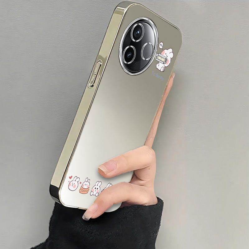 适用红米K80手机壳K70新款RedmiK60至尊版晕染小白兔小米k50pro软硅胶外壳k60e全包防摔k40s电镀k30k20pro