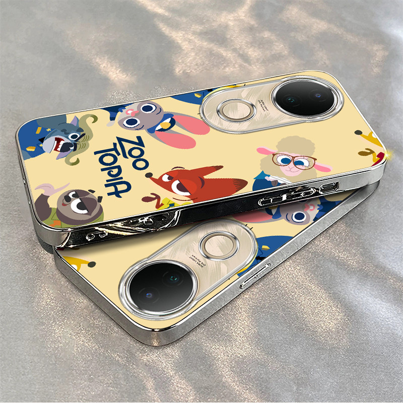 适用vivos20手机壳s19/s18/s17新款s16pro防摔vovos15e硅胶s12全包s10/s9e动物园vivis7t电镀s6s5高级