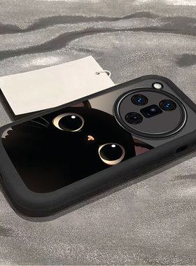 适用oppofindx7手机壳新款FindX6pro泡芙壳硅胶x3瞪眼猫咪保护套opopFIND X5 Pro全包防摔opp0pp0ppofandx女