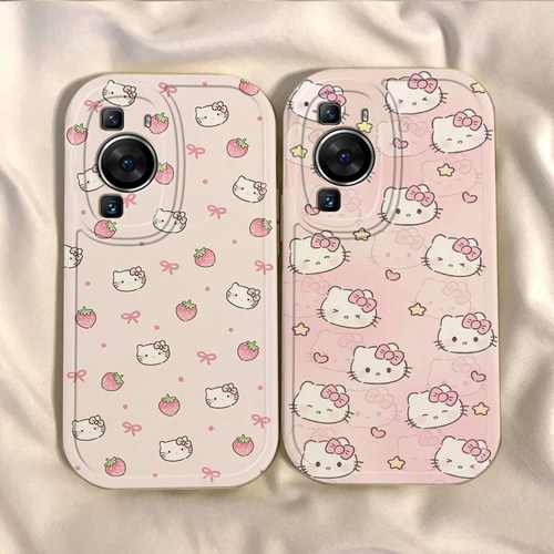 适用华为P60手机壳P60Pro草莓KT猫保护套P6OPro新款P6O系列外壳卩硅胶全包防摔Pura国潮中国风Pr0Por男女