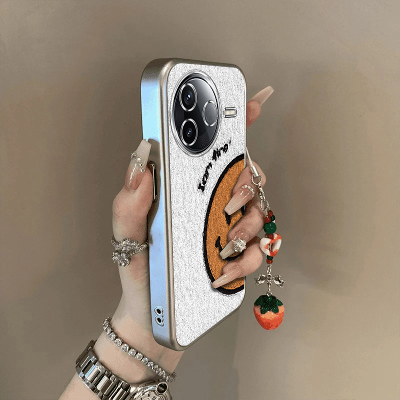 适用红米K80手机壳K70新款RedmiK60至尊版半边笑脸小米k50pro软硅胶外壳k60e全包防摔k40s电镀k30k20pr