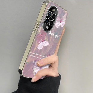 适用华为nova13pro手机壳12/11SE新款Nova10por水波纹蝴蝶Hinove9硅胶novo87防摔n0va6电镀nava5ipr0女4