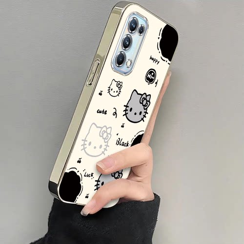 适用OPPOReno5Pro手机壳OPPO新款猫爪kt猫套OPPOReon硅胶0PP0Ren05Pr0高级感OPPORone全包防摔Por5G男女