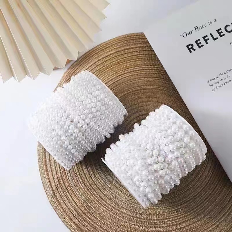 花助手珍珠装饰蝴蝶结链条