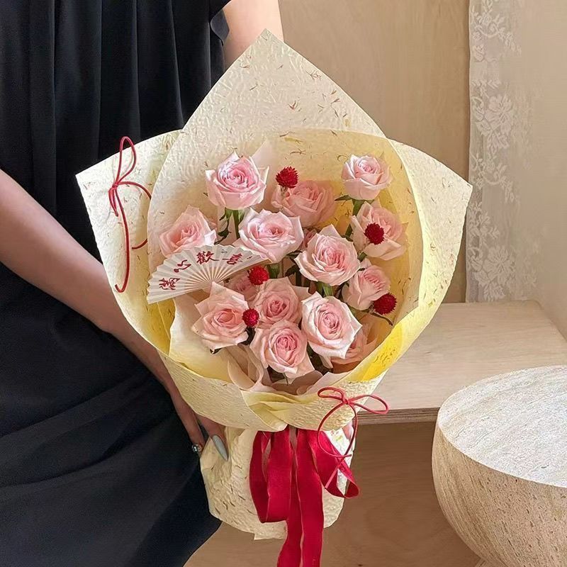手撕花瓣纸鲜花包装纸立体压纹风华纸花束包花材料花艺