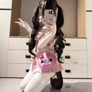 「钢琴兔包」柴呼呼可爱粉兔mezzopiano女儿服配饰lolita洛丽塔包