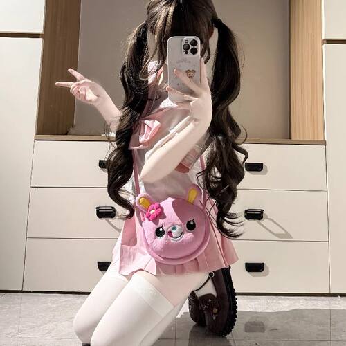 「钢琴兔包」柴呼呼可爱粉兔mezzopiano女儿服配饰lolita洛丽塔包