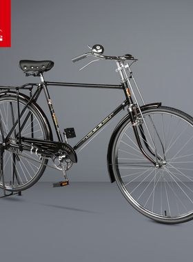 正宗上海 凤凰牌26/28寸经典复古老款 老式28杆刹 二八大杠自行车