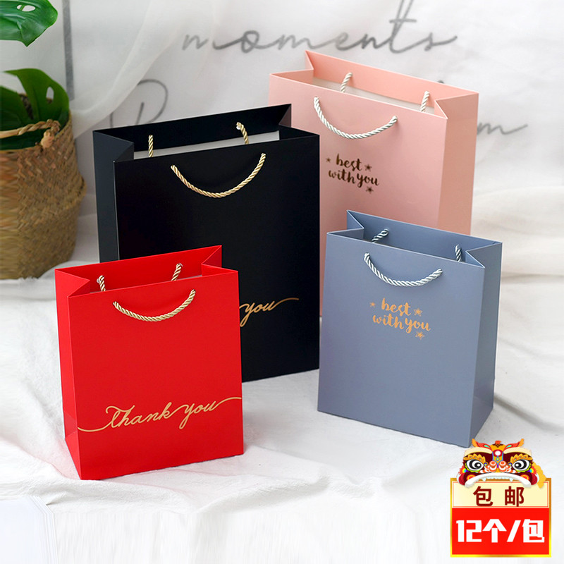 广州烫金图案牛皮可印白卡纸袋