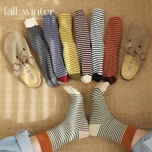 B入~日系超舒适棉质秋冬中筒袜
