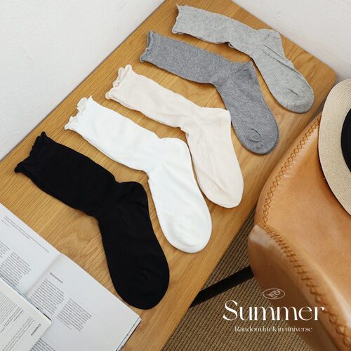 薄款！超美腻透感舒适堆堆袜