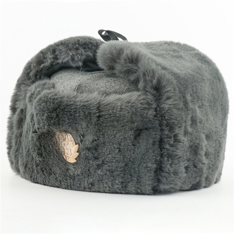 保安棉帽子男款毛呢雷锋帽户外防寒加厚加绒男女冬季保暖