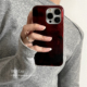 ANNACASE高级气质晕染安可拉红色适用苹果17promax手机壳iphone14小众15pro新款 16全包软壳16pro防摔保护套13
