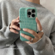 ANNACASE小众高级感马尔斯绿色鳄鱼纹适用iphone17promax苹果17手机壳16promax新款 15pro皮质硬壳14保护套13