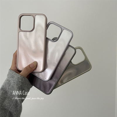 高级金属漆细沙波漾纹手机壳