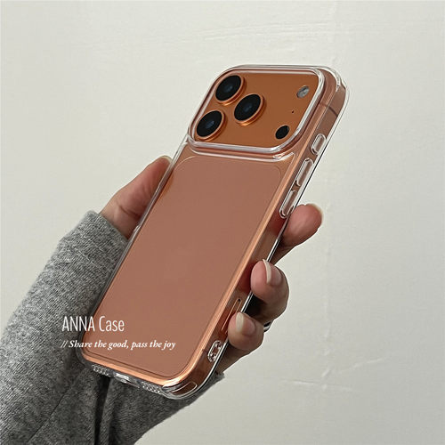 简约高级感清透玻璃17pro手机壳