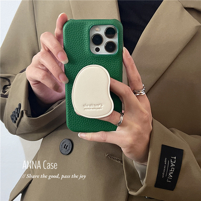 苹果16pro皮质复古绿色支架