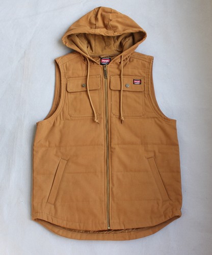 帆布耐磨连帽夹棉大码工装马甲