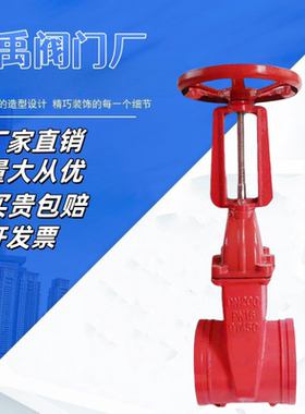 沟槽明暗软密封闸阀Z81X-16Q DN50 65 80 100 125 150 200 250