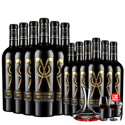 高尔夫俱乐部干红葡萄酒 澳大利亚进口红酒 16度750ML重型瓶送礼