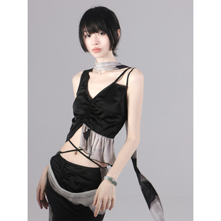 外穿无袖 川故纵 设计感小众吊带短款 2026年夏季 上衣女 縱川