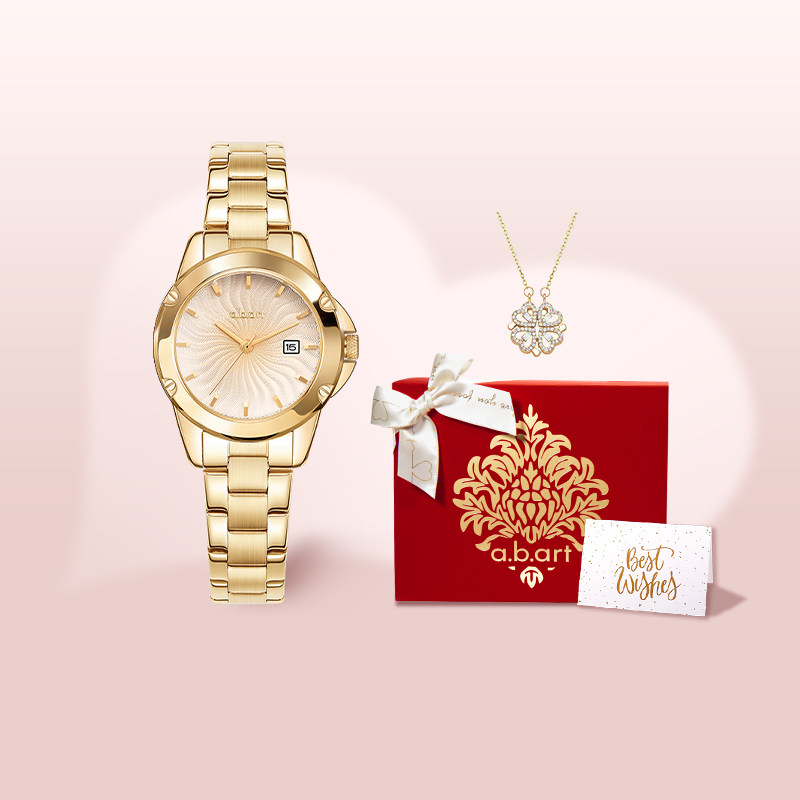 瑞士abart轻奢腕表石英手表女士金表爱彼雅高级感送女生生日礼物