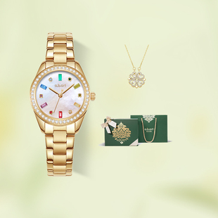 瑞士abart轻奢宝石小金表石英手表女高级感送女友情人节新年礼物