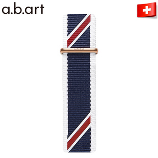 18mm 女款 20mm 式 a.b.art爱彼雅手表替换表带腕表尼龙皮标带款
