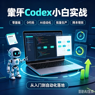 Codex小白实战无需编程AI自动化批量生成内容搭建专属行业工作流