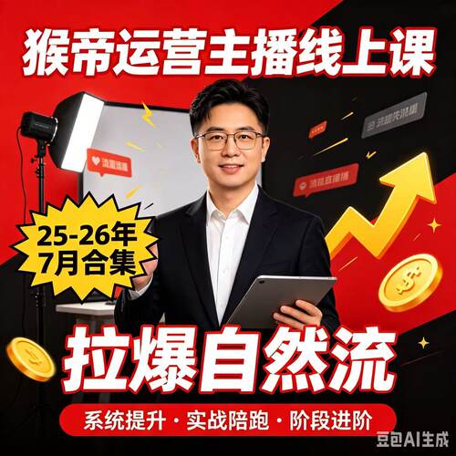 猴帝运营主播25-26年7月合集|系统提升·实战陪跑·阶段进阶