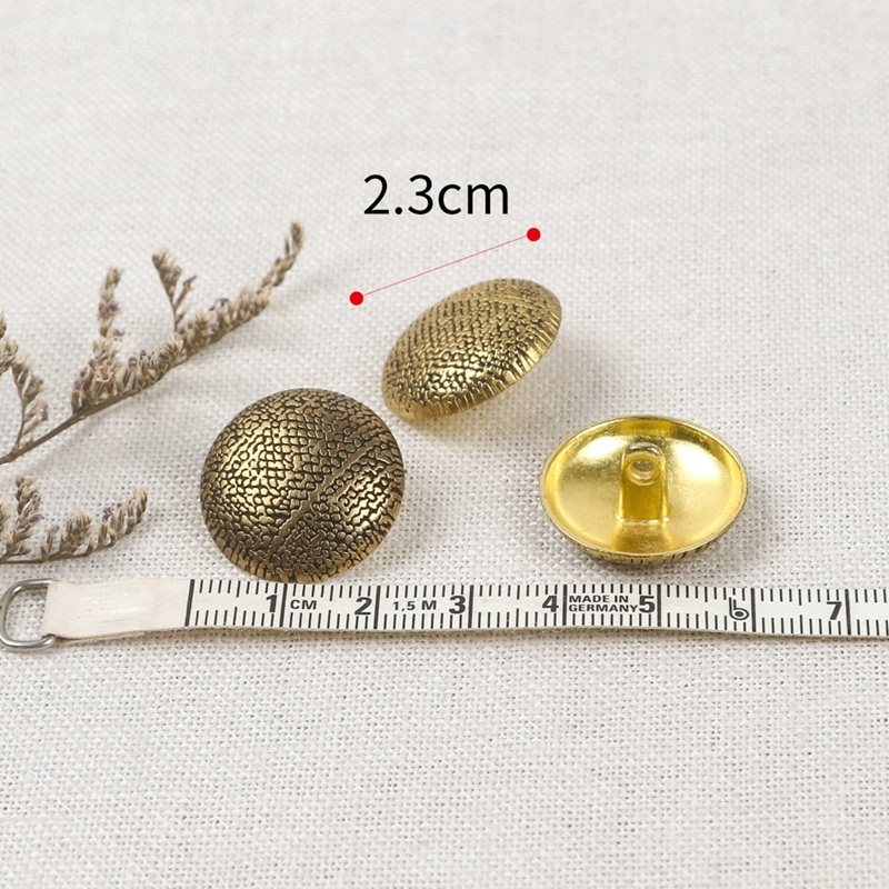 레트로 알로이 단추 디스트레스드 메탈 단추 핸드스티치 데님 재킷 코트 단추 0.7 2.5CM 선택