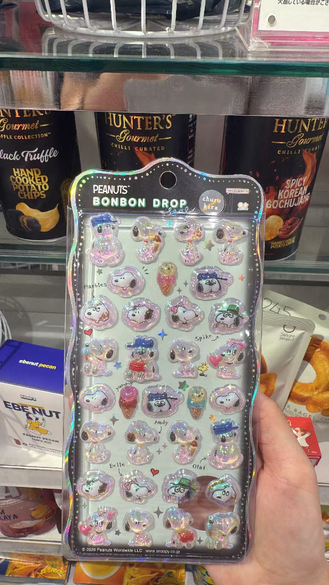 国内现货日本采购BONBON 史努比手机壳贴纸 果冻贴纸